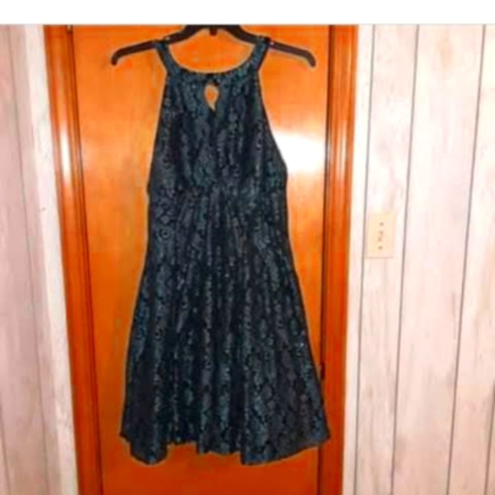 Plus size strapless dress.